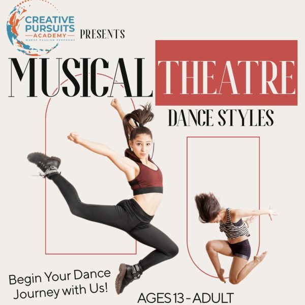 Cream and Red Simple Dance Class Promotion Instagram Post